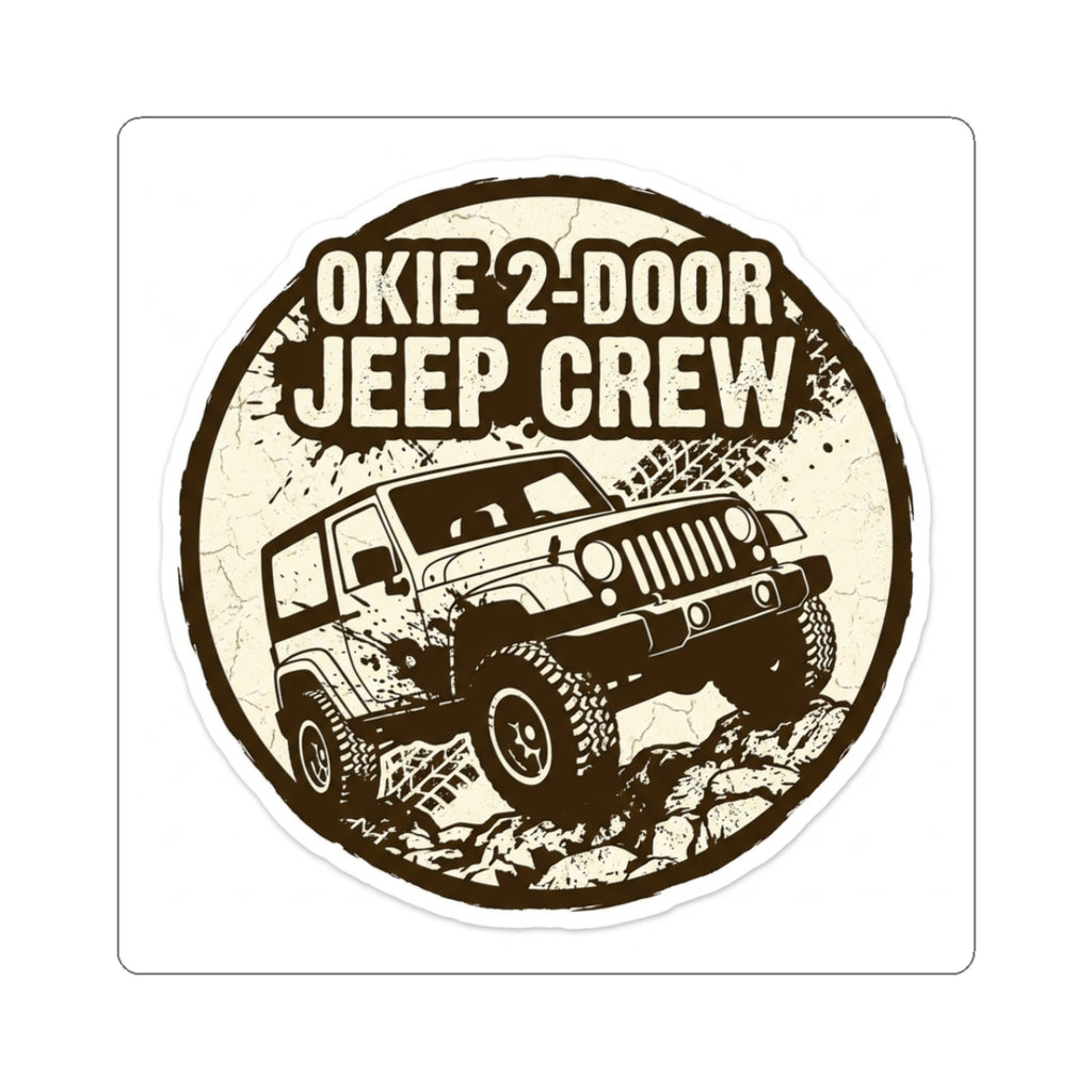 Okie 2-Door Jeep Crew Sticker — Off-Road Jeep Vinyl Decal